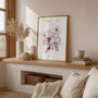 pastel flowers poster living room elegant soft decor