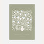 retro bouquet in vase poster botanical wall art