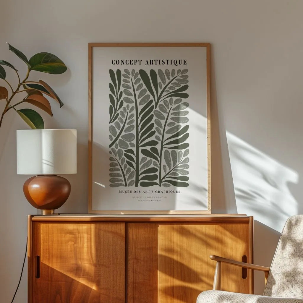 retro leaves poster gallery wall fresh decor