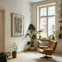 retro leaves poster living room natural wall decor