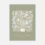 retro snowdrops poster botanical wall art