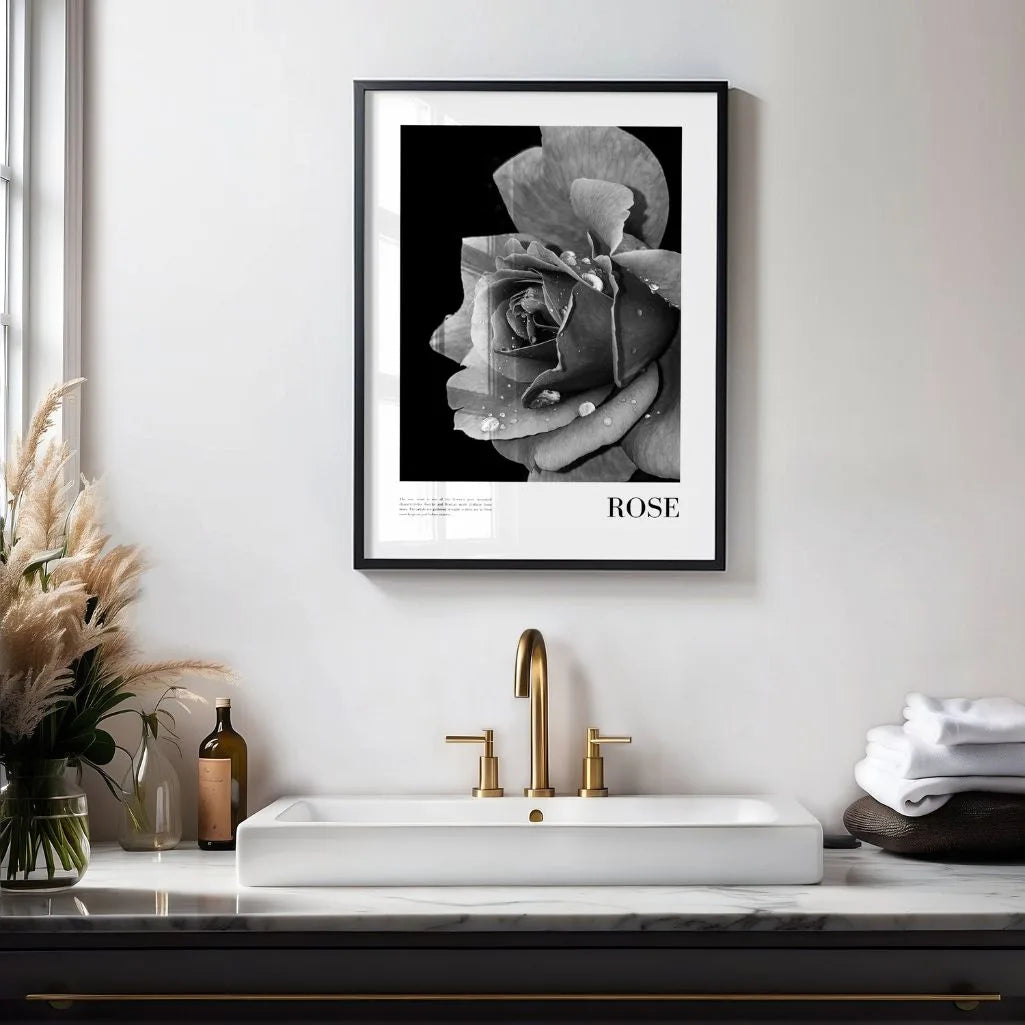 rose close up wall art bedroom decor