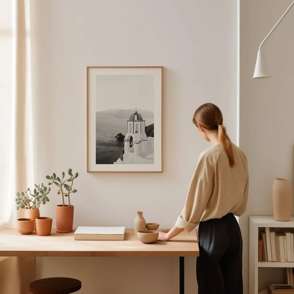 santorini wall art living room decor