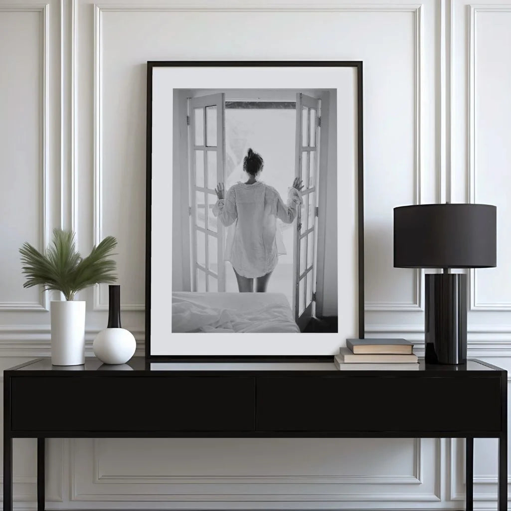 silhouette window detail poster