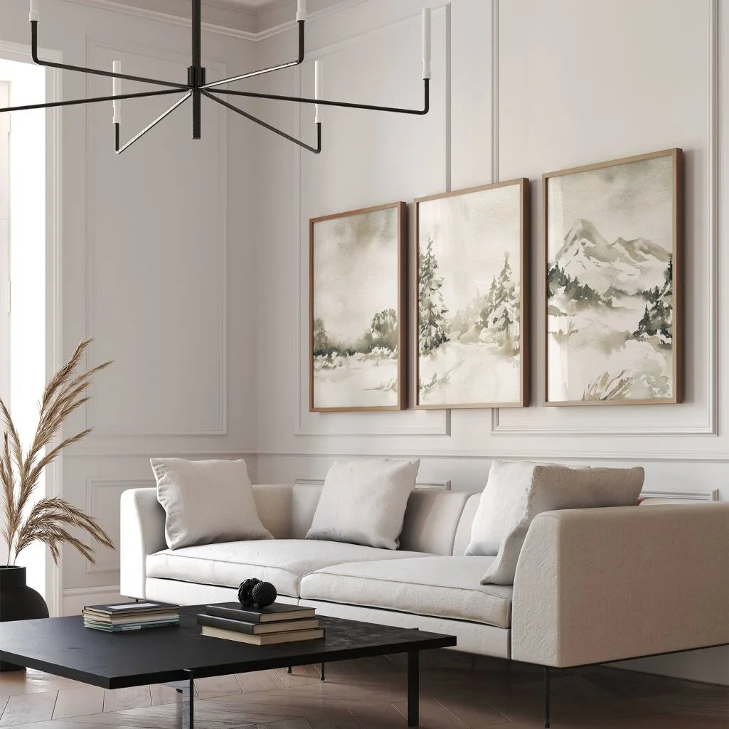 mountain landscape poster set wall art for home decor