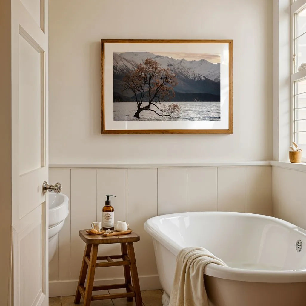 tree in the lake poster living room wall decor