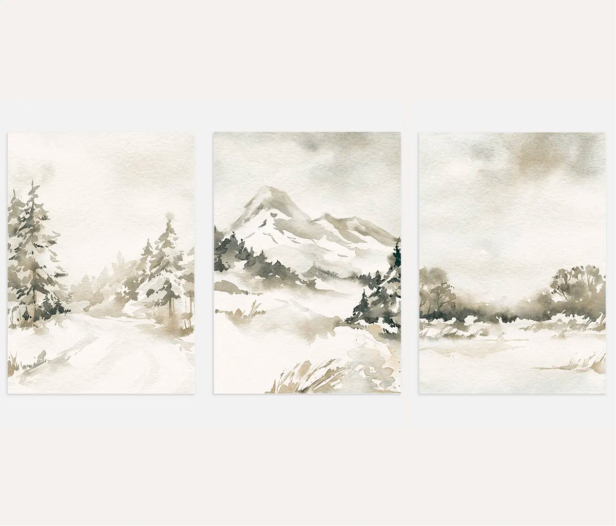 watercolor landscape poster set wall art for bedroom decor