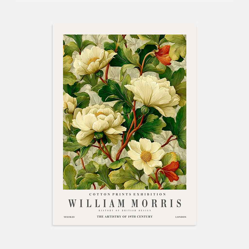 Poster – Crèmekleurige Bloemen