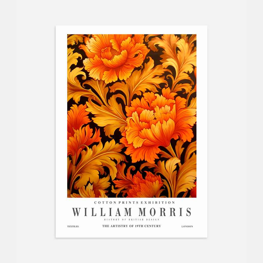 Poster – Gouden Bloemenornament