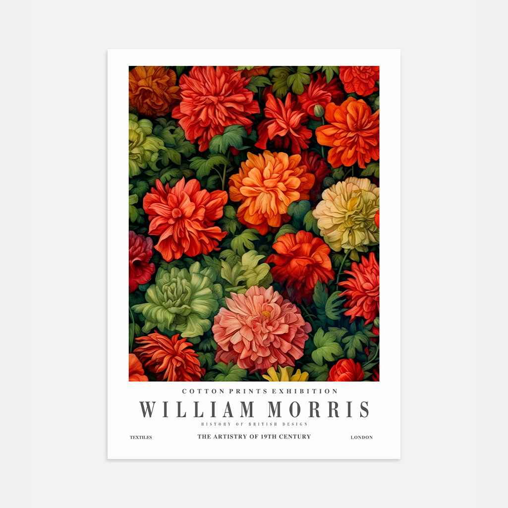 Poster – Arts & Crafts Bloemenpatroon